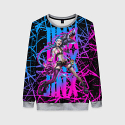 Свитшот женский League Of Legends - Jinx Arcane, цвет: 3D-меланж