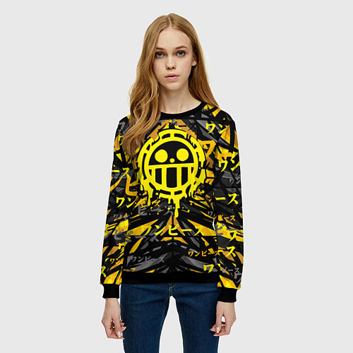 Женский свитшот One Piece Trafalgar symbol / 3D-Черный – фото 3