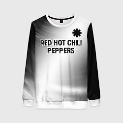 Свитшот женский Red Hot Chili Peppers glitch на светлом фоне посер, цвет: 3D-белый