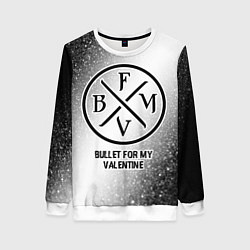 Свитшот женский Bullet For My Valentine glitch на светлом фоне, цвет: 3D-белый