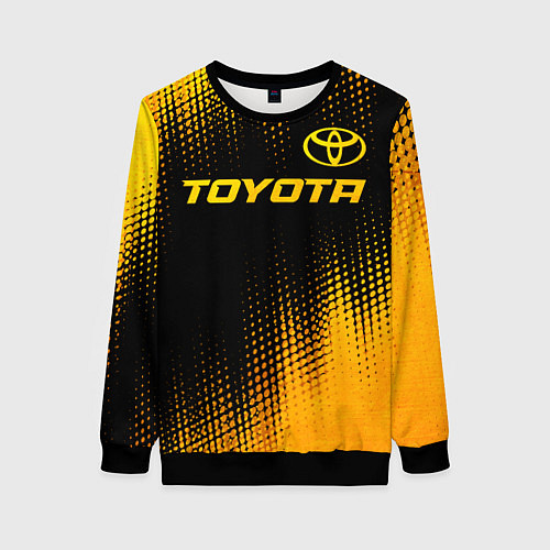 Женский свитшот Toyota - gold gradient посередине / 3D-Черный – фото 1