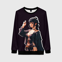 Свитшот женский Шэдоухарт - Baldurs Gate 3, цвет: 3D-черный