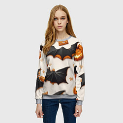 Свитшот женский Сладкий хеллоуин, цвет: 3D-меланж — фото 2