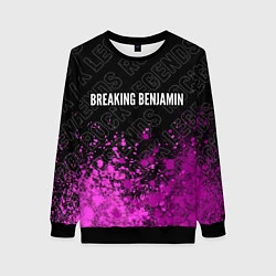 Свитшот женский Breaking Benjamin rock legends посередине, цвет: 3D-черный