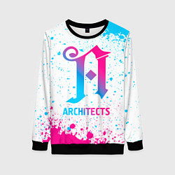 Женский свитшот Architects neon gradient style