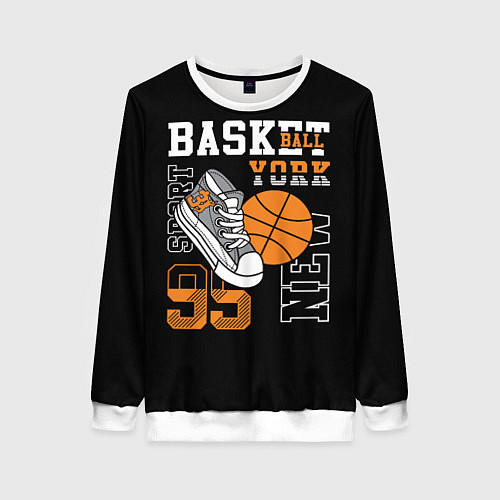 Женский свитшот Basketball New York / 3D-Белый – фото 1