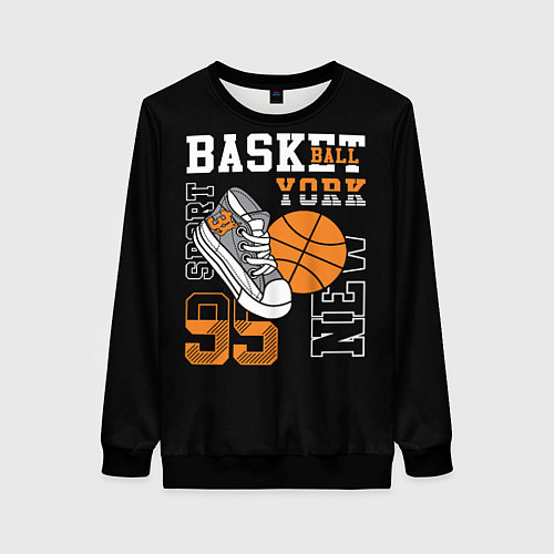 Женский свитшот Basketball New York / 3D-Черный – фото 1