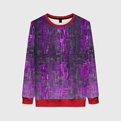 Свитшот женский Фиолетовый металл модерн, цвет: 3D-красный