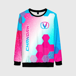 Женский свитшот Changan neon gradient style вертикально