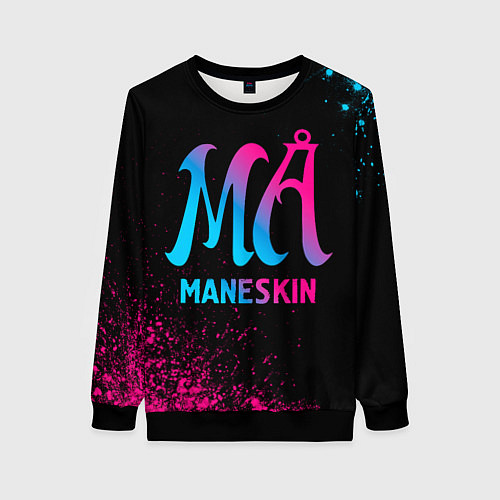 Женский свитшот Maneskin - neon gradient / 3D-Черный – фото 1