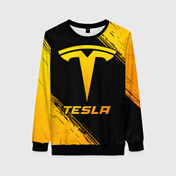 Женский свитшот Tesla - gold gradient