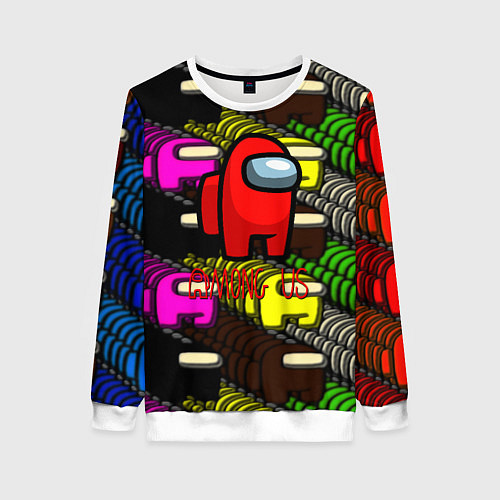 Женский свитшот Among us games / 3D-Белый – фото 1