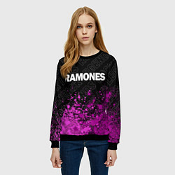 Свитшот женский Ramones rock legends посередине, цвет: 3D-черный — фото 2