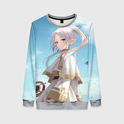 Женский свитшот Фрирен и небо - эльфийка