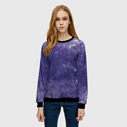 Свитшот женский Абстракция - violet color background, цвет: 3D-черный — фото 2