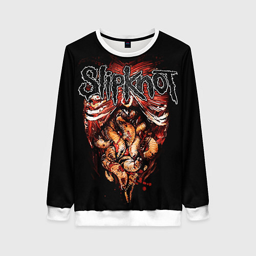 Женский свитшот Slipknot - maggots / 3D-Белый – фото 1
