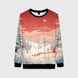 Женский свитшот Завораживающий зимний пейзаж