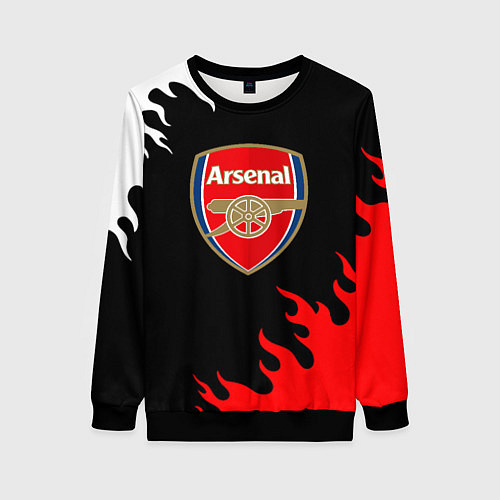 Женский свитшот Arsenal fc flame / 3D-Черный – фото 1