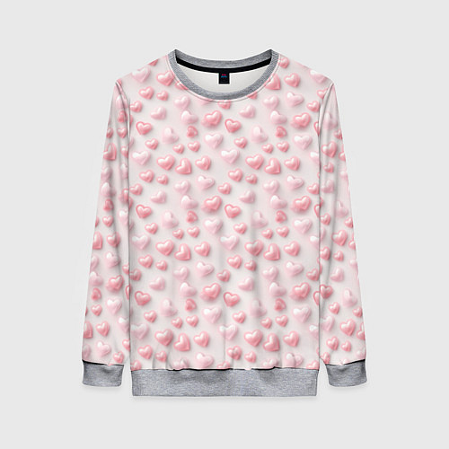 Женский свитшот Heart dance / 3D-Меланж – фото 1