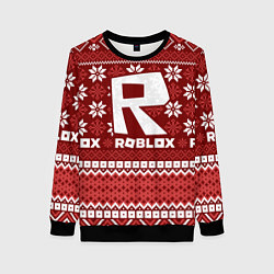 Свитшот женский Roblox christmas sweater, цвет: 3D-черный
