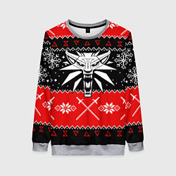 Свитшот женский The Witcher christmas sweater, цвет: 3D-меланж