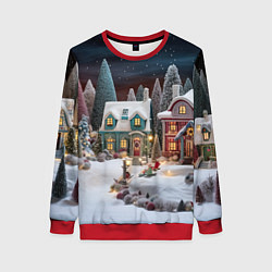 Женский свитшот Снежное сияние ночи