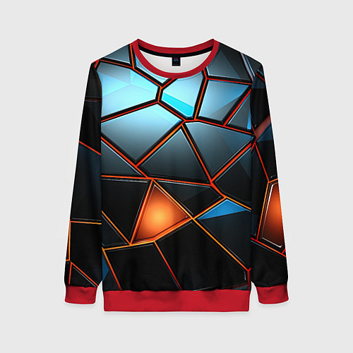 Женский свитшот Прорыв в пространстве / 3D-Красный – фото 1