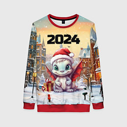 Женский свитшот Дракон новогодней ночи 2024