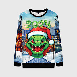 Женский свитшот Дракон зимние забавы