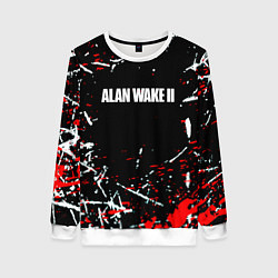 Свитшот женский Alan Wake 2 писатель, цвет: 3D-белый