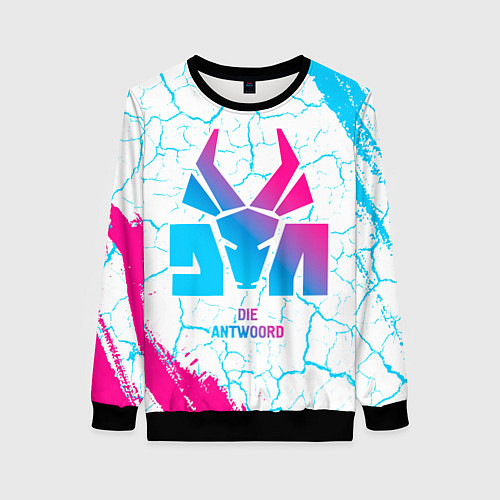 Женский свитшот Die Antwoord neon gradient style / 3D-Черный – фото 1