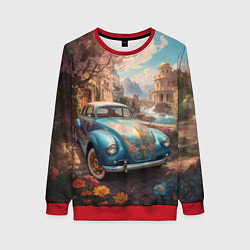 Женский свитшот Сказочный ретро автомобиль