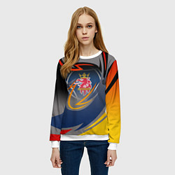 Свитшот женский Scania логотип, цвет: 3D-белый — фото 2