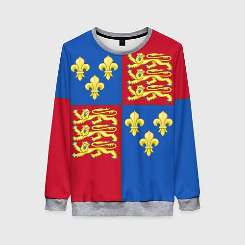 Женский свитшот Рыцарское сюрко Ричарда Львиное Сердце / 3D-Меланж – фото 1