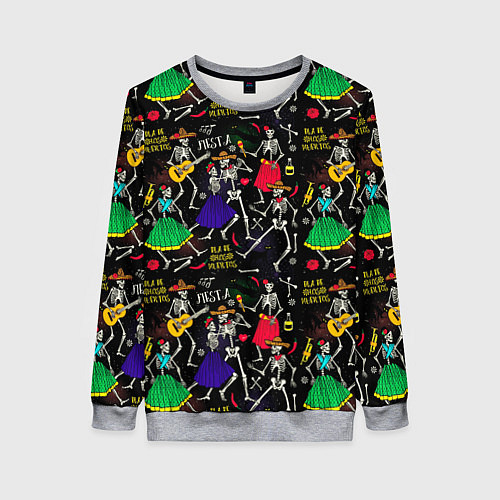 Женский свитшот Dia de los muertos / 3D-Меланж – фото 1