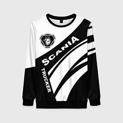 Свитшот женский Scania дальнобойщик, цвет: 3D-черный