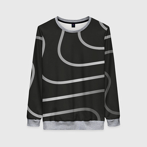 Женский свитшот Волнистые линии / 3D-Меланж – фото 1