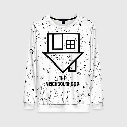 Женский свитшот The Neighbourhood glitch на светлом фоне / 3D-Белый – фото 1