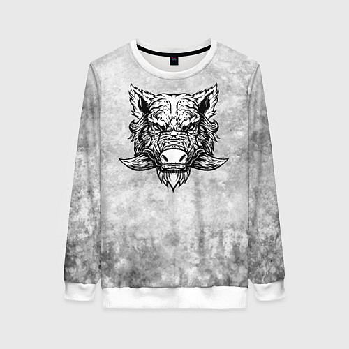 Женский свитшот Texture - дикий секач / 3D-Белый – фото 1