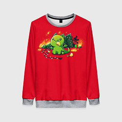 Женский свитшот Новогодний кото-дракон