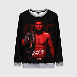 Женский свитшот Хабиб Нурмагомедов с поясом чемпиона