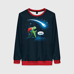 Женский свитшот Новогодний ти рекс