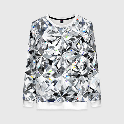 Женский свитшот Магия бриллиантового мерцания / 3D-Белый – фото 1
