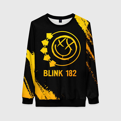 Женский свитшот Blink 182 - gold gradient / 3D-Черный – фото 1