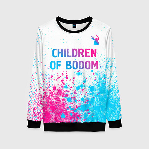 Женский свитшот Children of Bodom neon gradient style посередине / 3D-Черный – фото 1