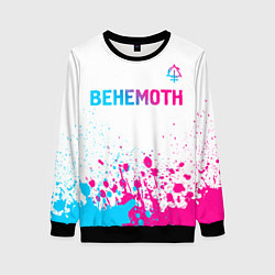 Женский свитшот Behemoth neon gradient style посередине