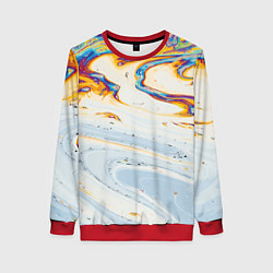 Свитшот женский Магия масляного отражения, цвет: 3D-красный