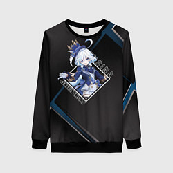 Свитшот женский Фурина в ромбе, цвет: 3D-черный