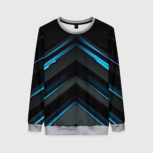 Женский свитшот Абстрактная вселенная синего / 3D-Меланж – фото 1