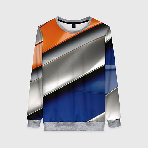 Женский свитшот Разноцветные полоски / 3D-Меланж – фото 1